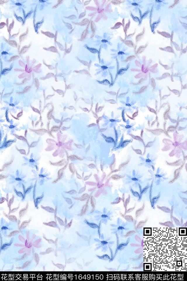 小清新花卉小碎花数码印花花型下载（图片编号: 1649150） - 瓦栏（Walan）