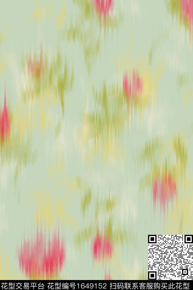 清爽底花卉花卉朦胧花卉数码印花花型下载（图片编号: 1649152） - 瓦栏（Walan）