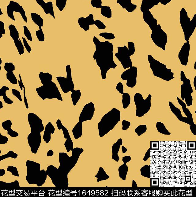 豹纹动物皮毛纹理传统印花花型下载（图片编号: 1649582） - 瓦栏（Walan）