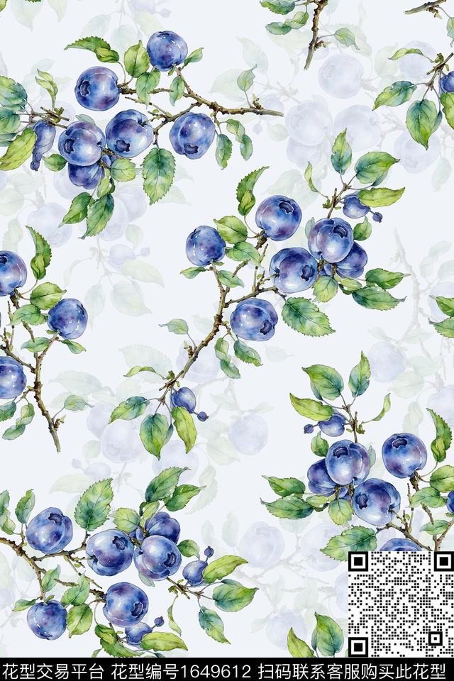 年轻女装家居服水果数码印花花型下载（图片编号: 1649612） - 瓦栏（Walan）