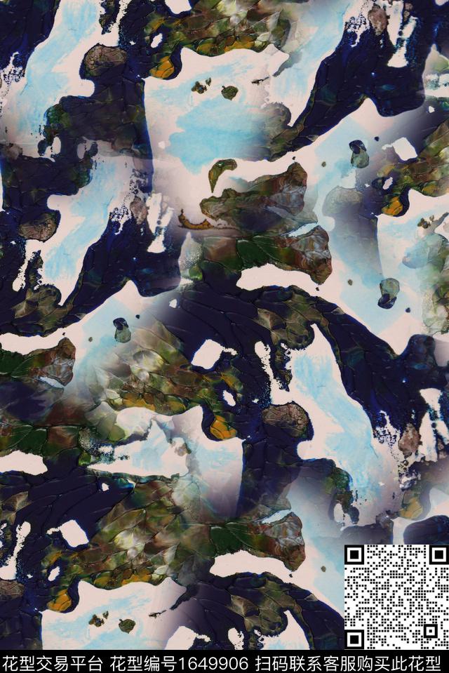 纹理肌理油画花型数码印花花型下载（图片编号: 1649906） - 瓦栏（Walan）