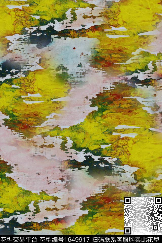 纹理肌理油画花型数码印花花型下载（图片编号: 1649917） - 瓦栏（Walan）