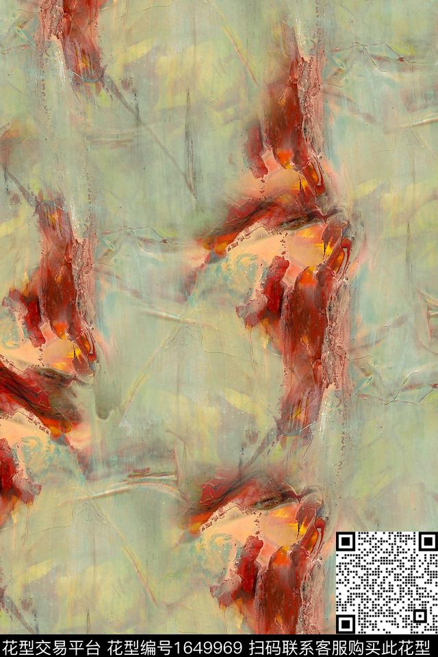 纹理肌理油画花型数码印花花型下载（图片编号: 1649969） - 瓦栏（Walan）
