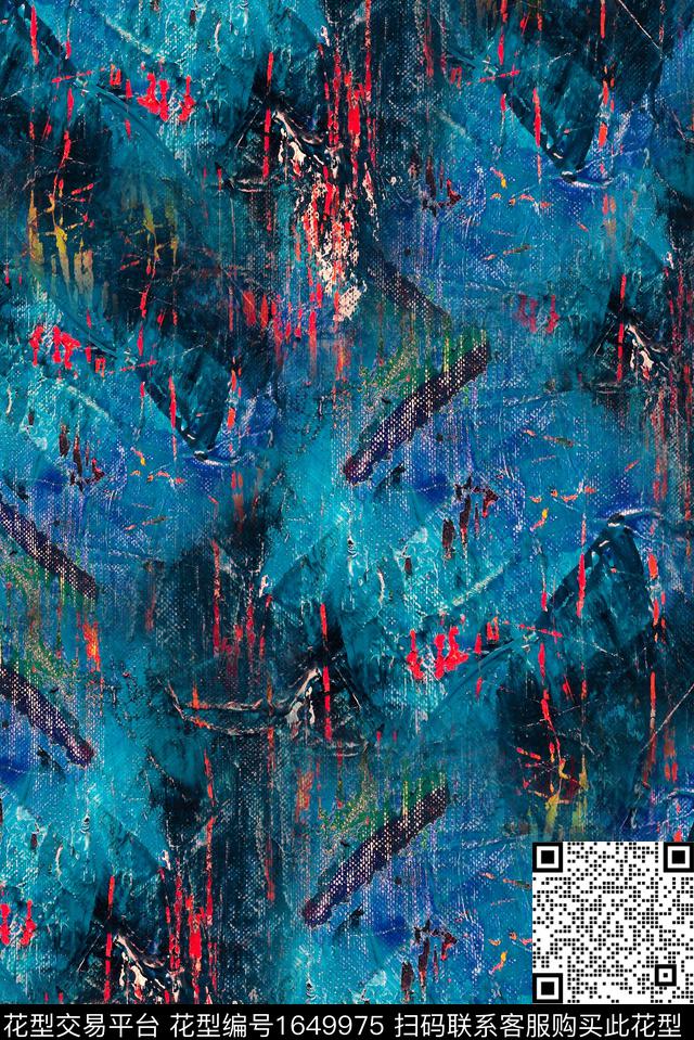 纹理肌理油画花型数码印花花型下载（图片编号: 1649975） - 瓦栏（Walan）