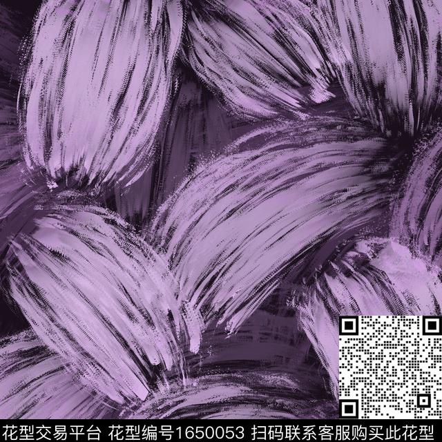 笔触抽象数码印花花型下载（图片编号: 1650053） - 瓦栏（Walan）