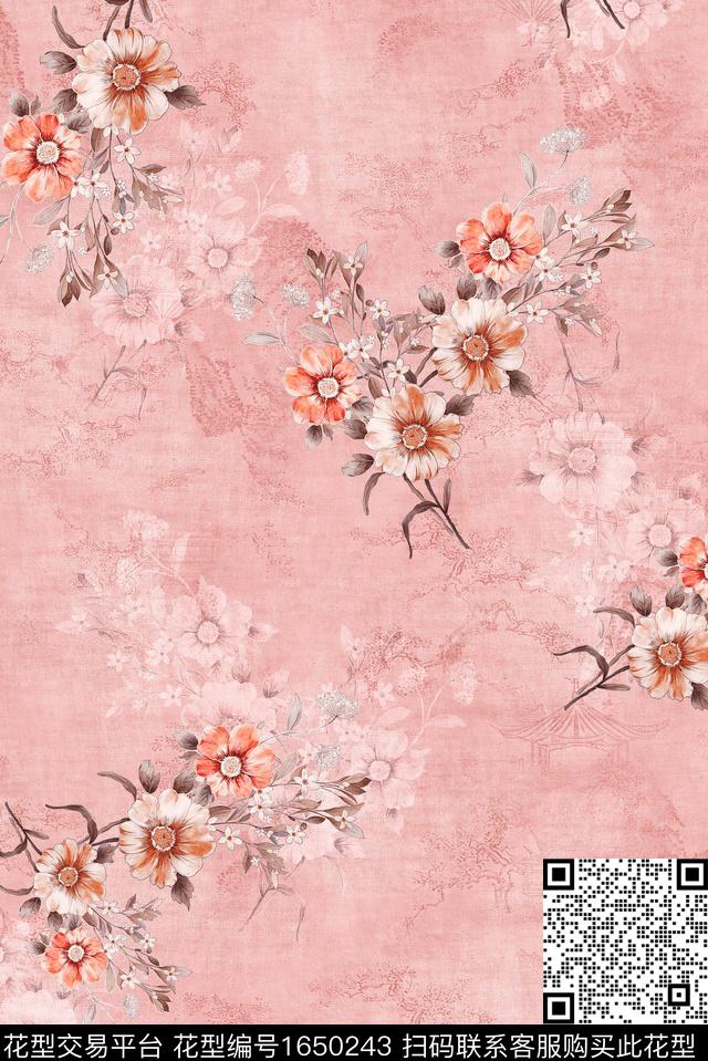 年轻女装满版散花小碎花数码印花花型下载（图片编号: 1650243） - 瓦栏（Walan）