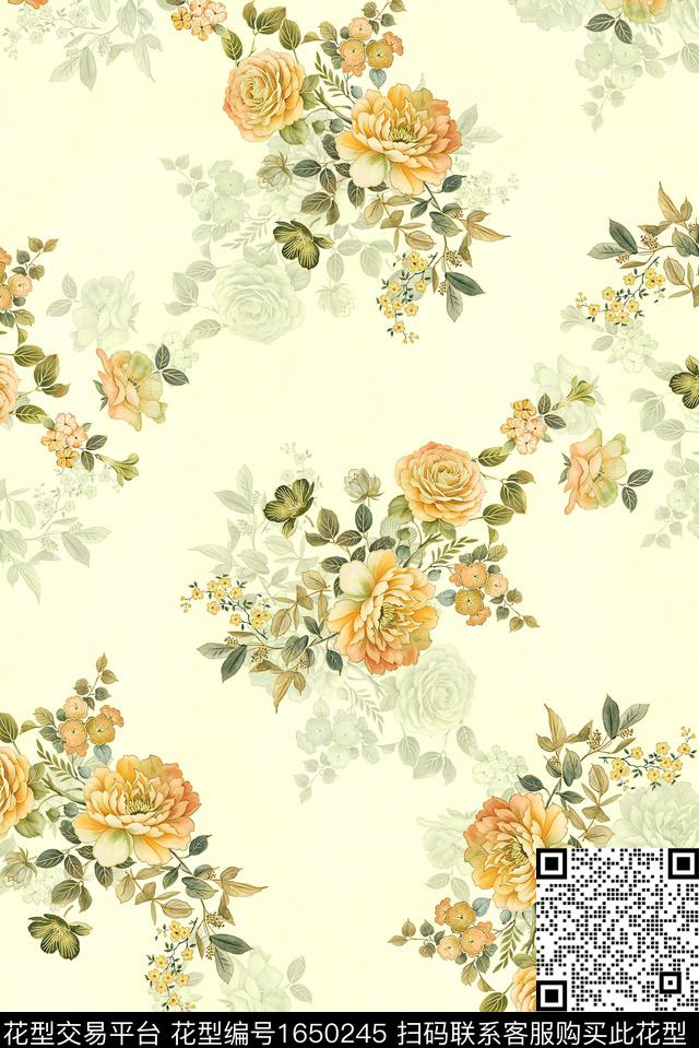 年轻女装满版散花小碎花数码印花花型下载（图片编号: 1650245） - 瓦栏（Walan）