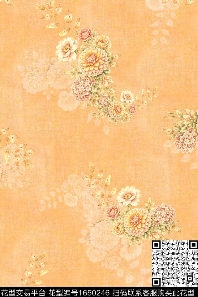 年轻女装满版散花小碎花数码印花花型下载（图片编号: 1650246） - 瓦栏（Walan）