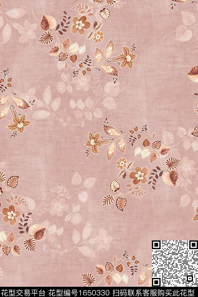 年轻女装满版散花小碎花数码印花花型下载（图片编号: 1650330） - 瓦栏（Walan）