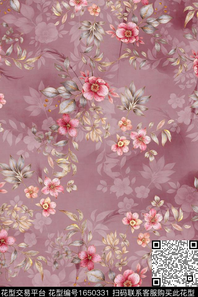 年轻女装满版散花小碎花数码印花花型下载（图片编号: 1650331） - 瓦栏（Walan）