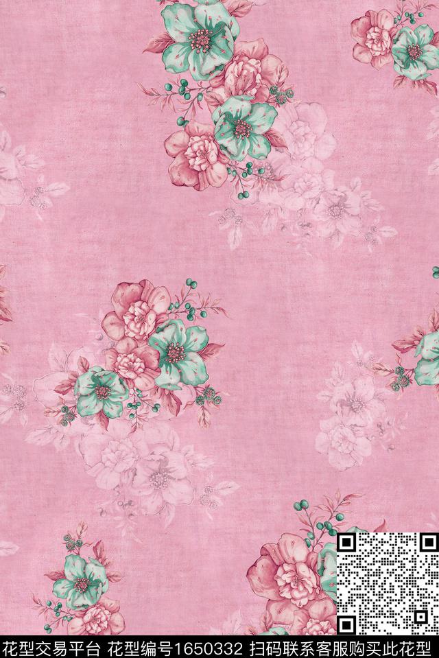 年轻女装满版散花小碎花数码印花花型下载（图片编号: 1650332） - 瓦栏（Walan）