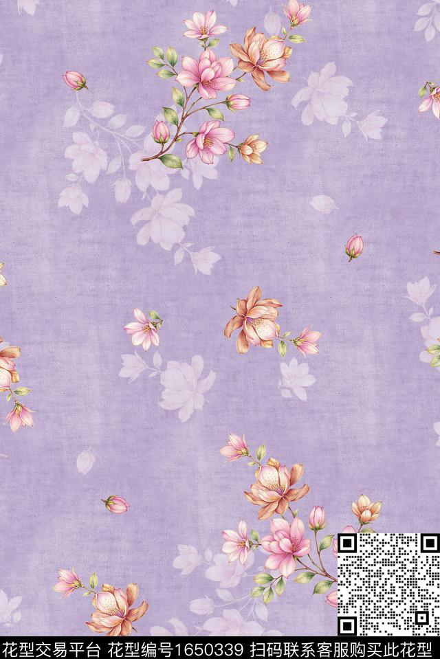 年轻女装满版散花小碎花数码印花花型下载（图片编号: 1650339） - 瓦栏（Walan）