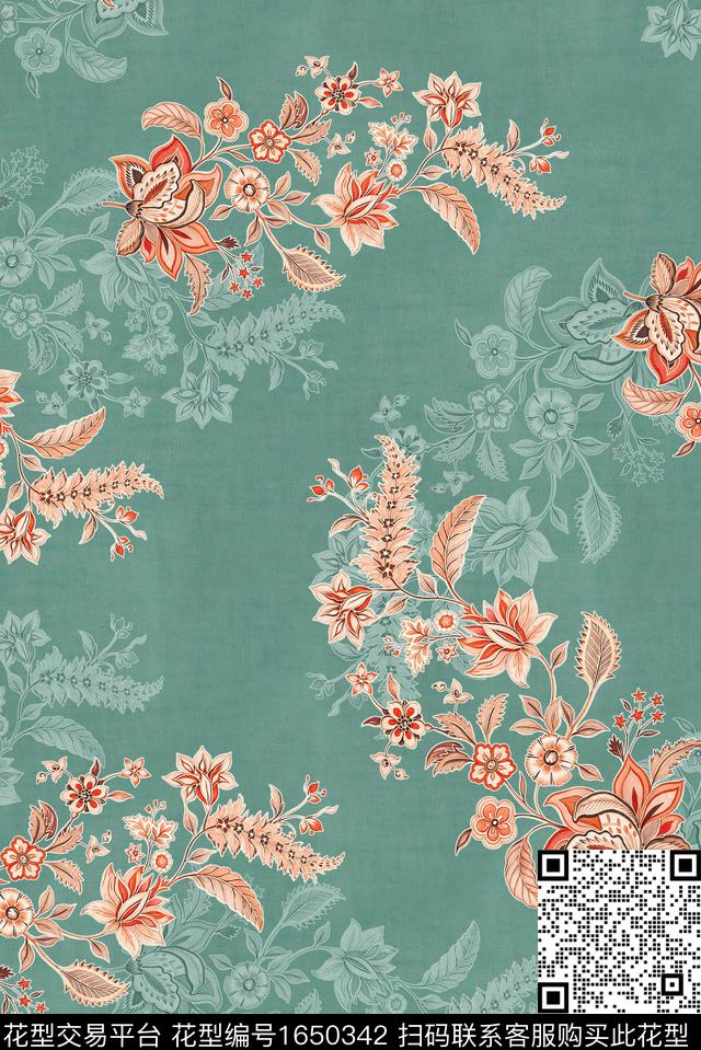 年轻女装满版散花小碎花数码印花花型下载（图片编号: 1650342） - 瓦栏（Walan）