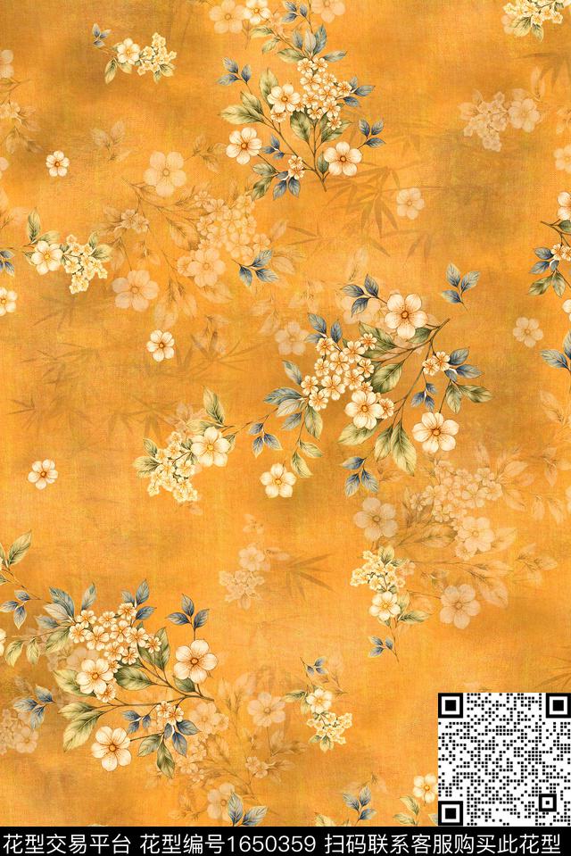 年轻女装满版散花小碎花数码印花花型下载（图片编号: 1650359） - 瓦栏（Walan）