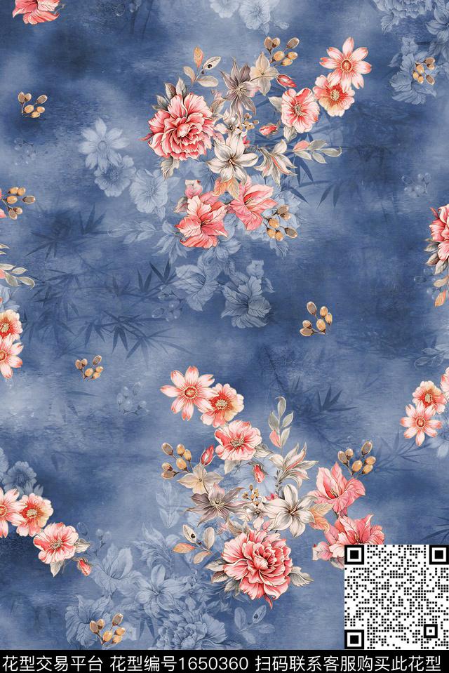 年轻女装满版散花小碎花数码印花花型下载（图片编号: 1650360） - 瓦栏（Walan）