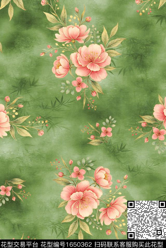 年轻女装满版散花小碎花数码印花花型下载（图片编号: 1650362） - 瓦栏（Walan）