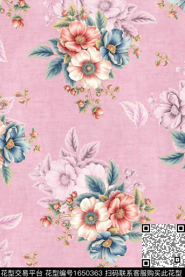 年轻女装满版散花小碎花数码印花花型下载（图片编号: 1650363） - 瓦栏（Walan）