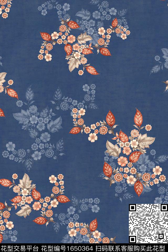 年轻女装满版散花小碎花数码印花花型下载（图片编号: 1650364） - 瓦栏（Walan）