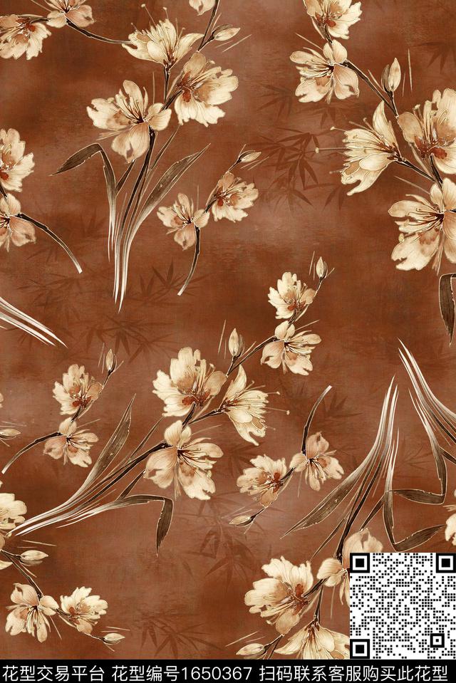 年轻女装满版散花小碎花数码印花花型下载（图片编号: 1650367） - 瓦栏（Walan）
