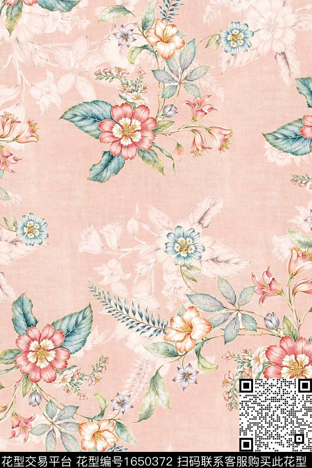 年轻女装满版散花小碎花数码印花花型下载（图片编号: 1650372） - 瓦栏（Walan）