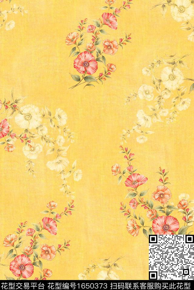 年轻女装满版散花小碎花数码印花花型下载（图片编号: 1650373） - 瓦栏（Walan）