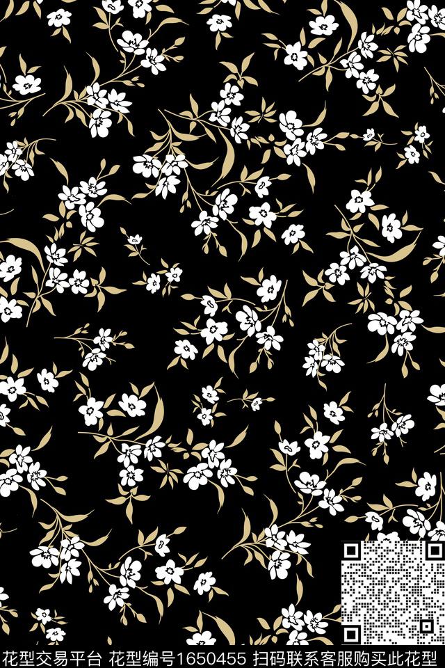 年轻女装清爽底花卉花卉传统印花花型下载（图片编号: 1650455） - 瓦栏（Walan）