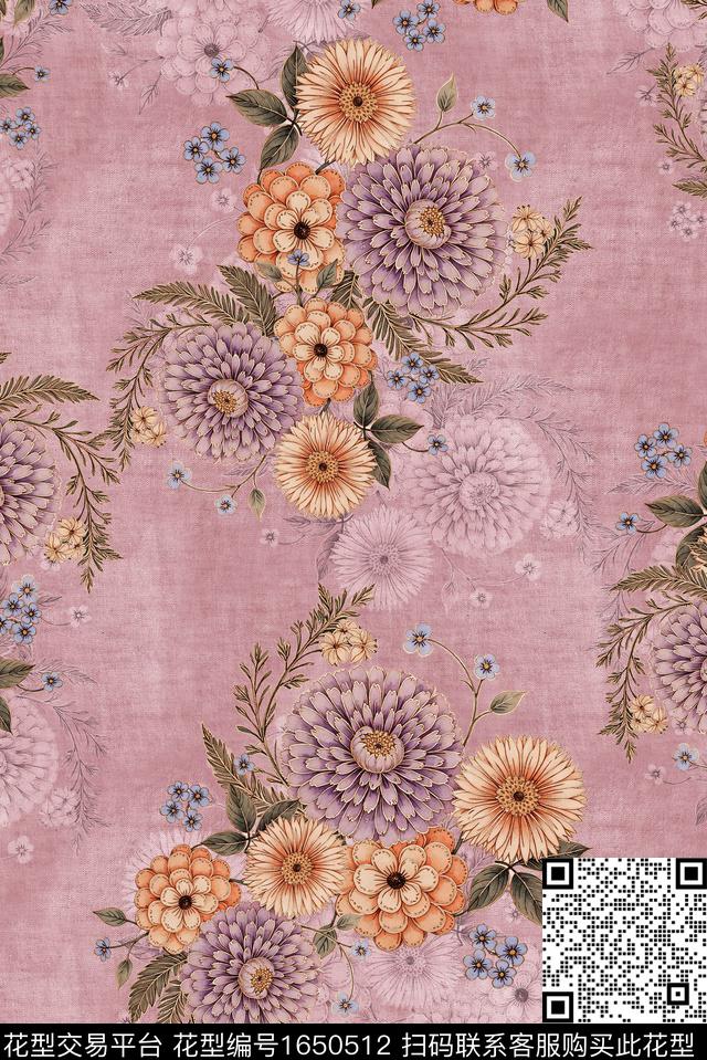 年轻女装满版散花小碎花数码印花花型下载（图片编号: 1650512） - 瓦栏（Walan）