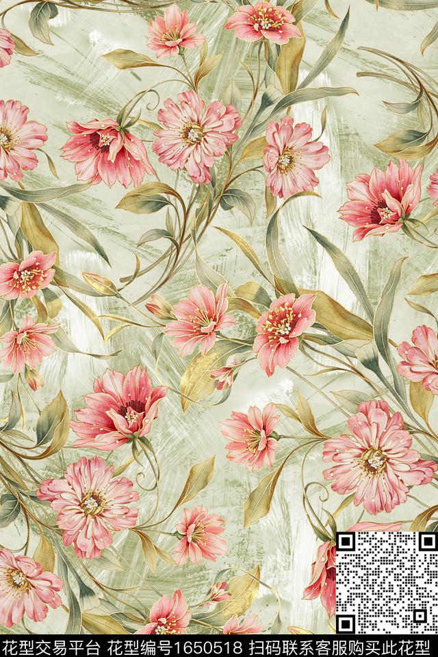 年轻女装满版散花小碎花数码印花花型下载（图片编号: 1650518） - 瓦栏（Walan）