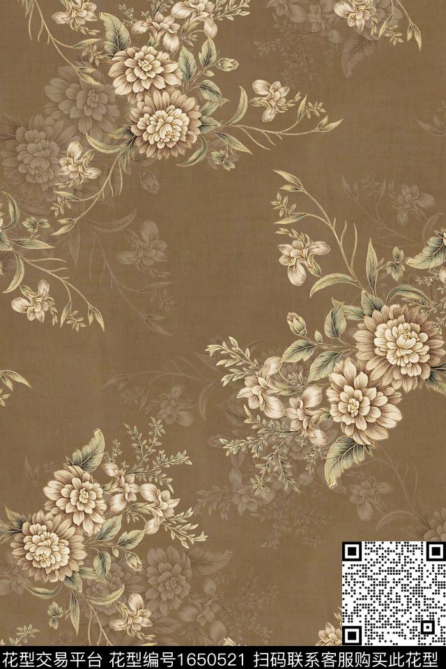 年轻女装满版散花小碎花数码印花花型下载（图片编号: 1650521） - 瓦栏（Walan）