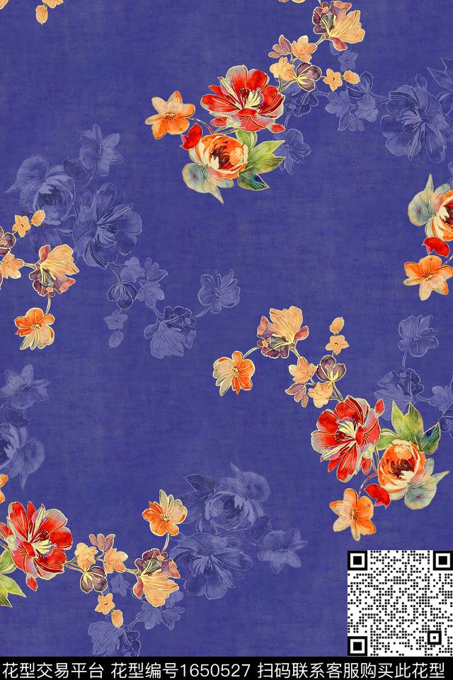 年轻女装满版散花小碎花数码印花花型下载（图片编号: 1650527） - 瓦栏（Walan）