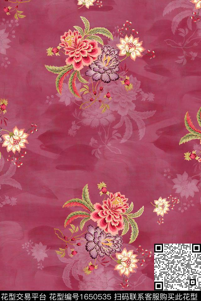 年轻女装满版散花小碎花数码印花花型下载（图片编号: 1650535） - 瓦栏（Walan）