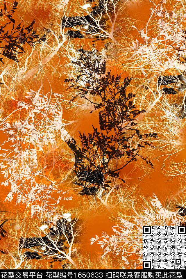年轻女装中国风满版散花数码印花花型下载（图片编号: 1650633） - 瓦栏（Walan）
