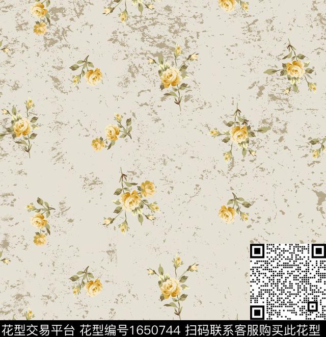 花卉小碎花数码印花花型下载（图片编号: 1650744） - 瓦栏（Walan）