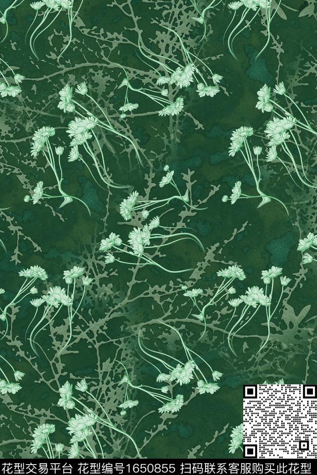 年轻女装满版散花小碎花数码印花花型下载（图片编号: 1650855） - 瓦栏（Walan）
