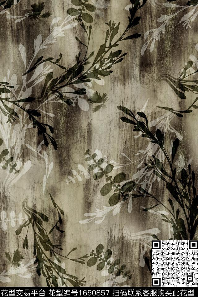 年轻女装满版散花中老年数码印花花型下载（图片编号: 1650857） - 瓦栏（Walan）
