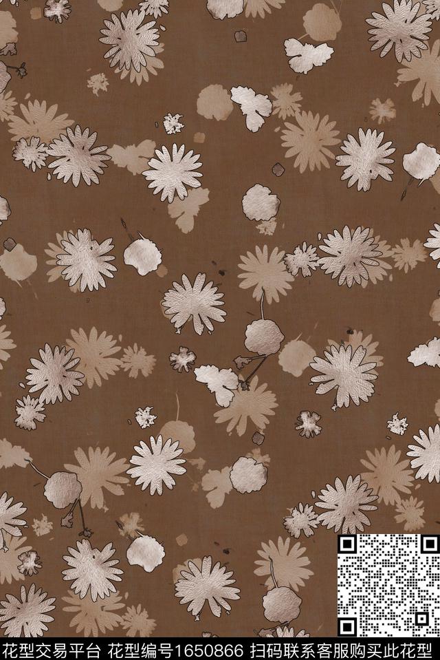 年轻女装满版散花小碎花数码印花花型下载（图片编号: 1650866） - 瓦栏（Walan）