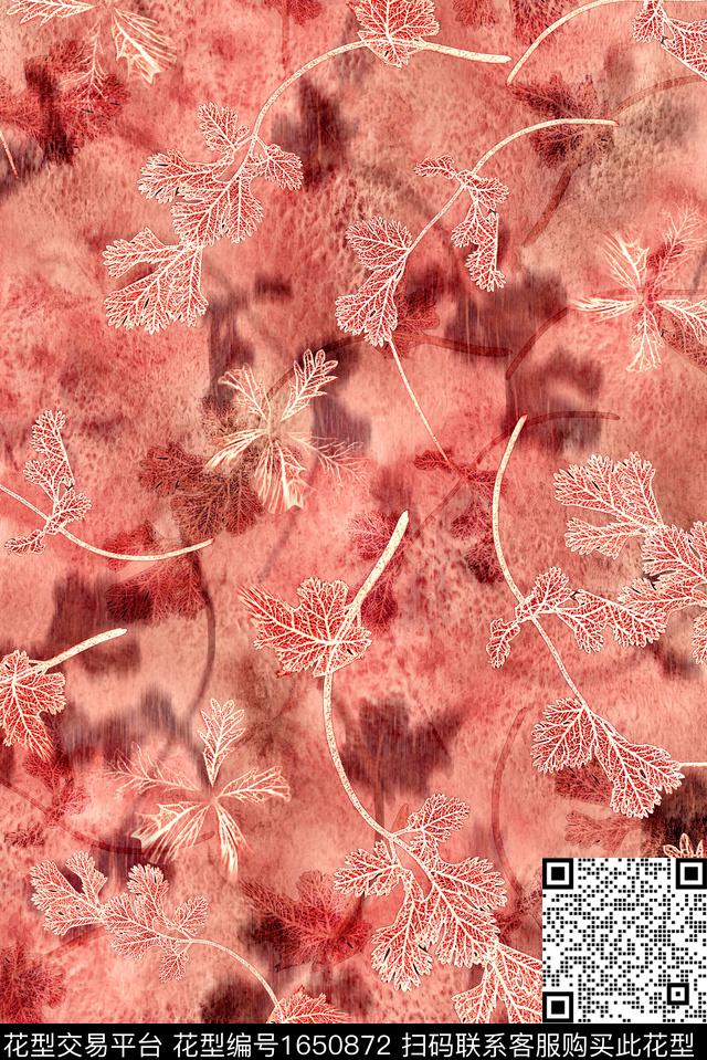 年轻女装满版散花中老年数码印花花型下载（图片编号: 1650872） - 瓦栏（Walan）