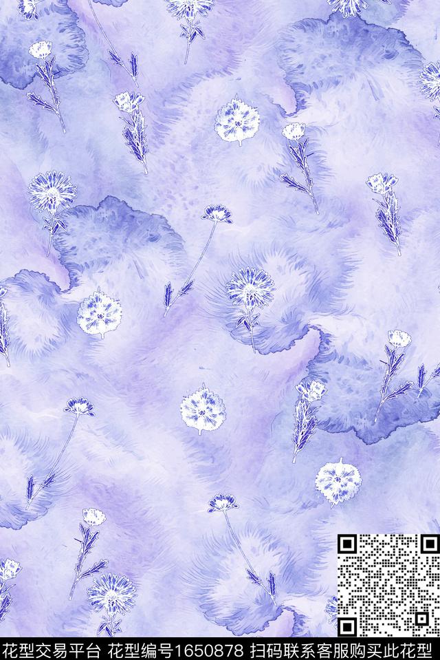 年轻女装满版散花小碎花数码印花花型下载（图片编号: 1650878） - 瓦栏（Walan）