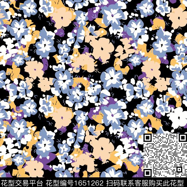 花卉小碎花数码印花花型下载（图片编号: 1651262） - 瓦栏（Walan）