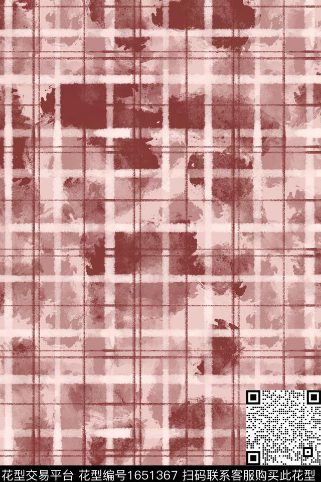 简约水彩复古数码印花花型下载（图片编号: 1651367） - 瓦栏（Walan）