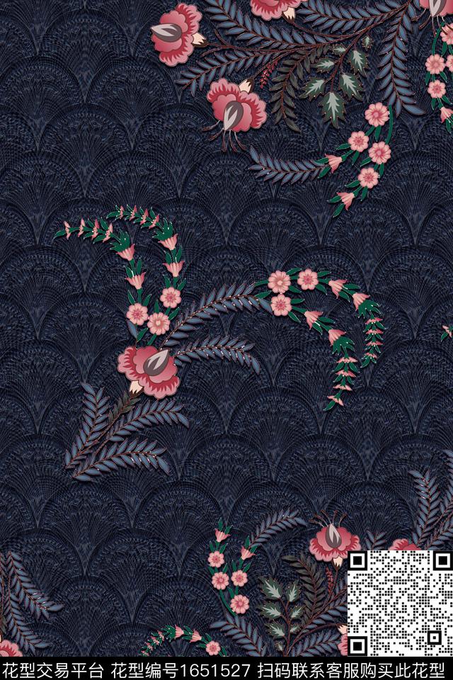 民族风民族花卉花卉数码印花花型下载（图片编号: 1651527） - 瓦栏（Walan）
