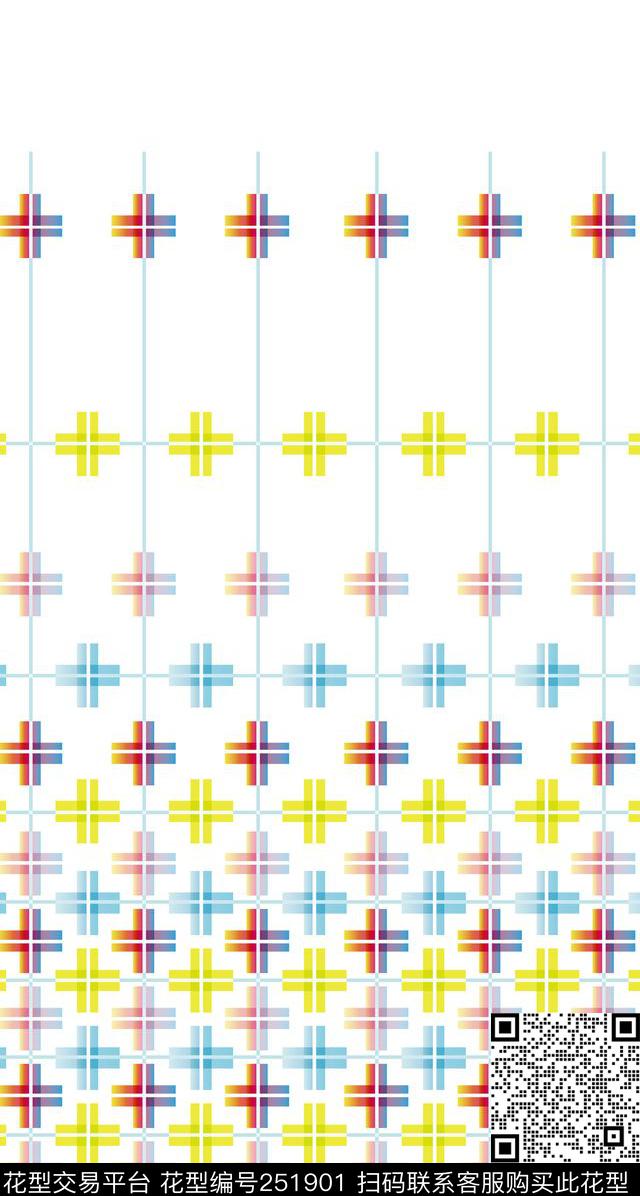X-字母符号/Letter数码印花花型下载（图片编号: 251901） - 瓦栏（Walan）