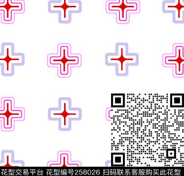 X-字母符号/Letter数码印花花型下载（图片编号: 258026） - 瓦栏（Walan）