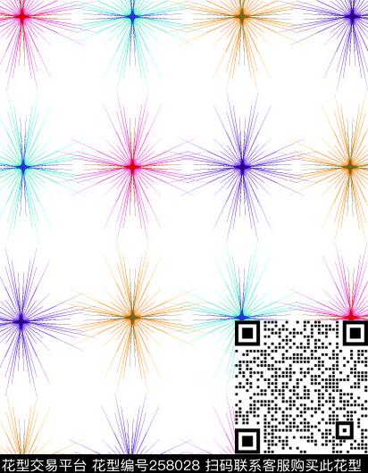 几何十字X-字母符号/Letter传统印花花型下载（图片编号: 258028） - 瓦栏（Walan）