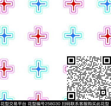 X-字母符号/Letter数码印花花型下载（图片编号: 258030） - 瓦栏（Walan）