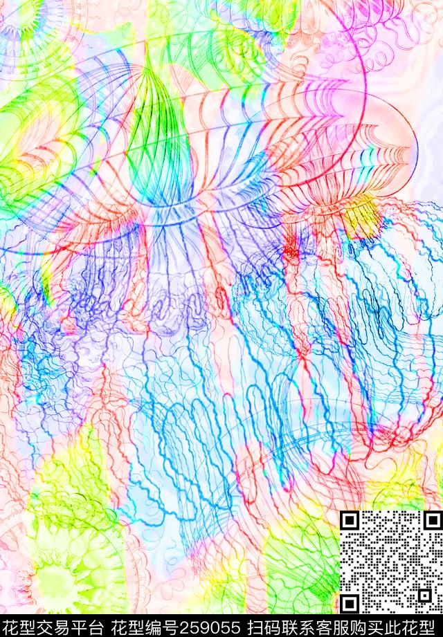 D-海洋主题/Marine数码印花花型下载（图片编号: 259055） - 瓦栏（Walan）