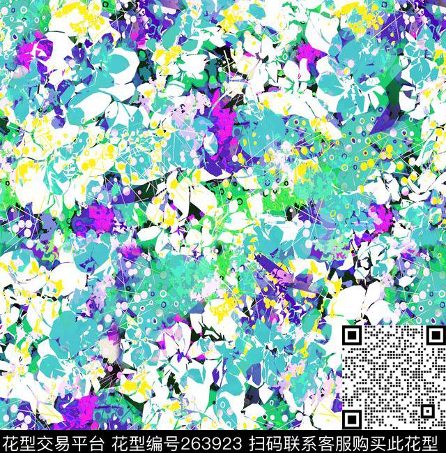 块面花传统印花花型下载（图片编号: 263923） - 瓦栏（Walan）