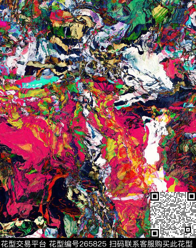 抽象肌理画笔数码印花花型下载（图片编号: 265825） - 瓦栏（Walan）