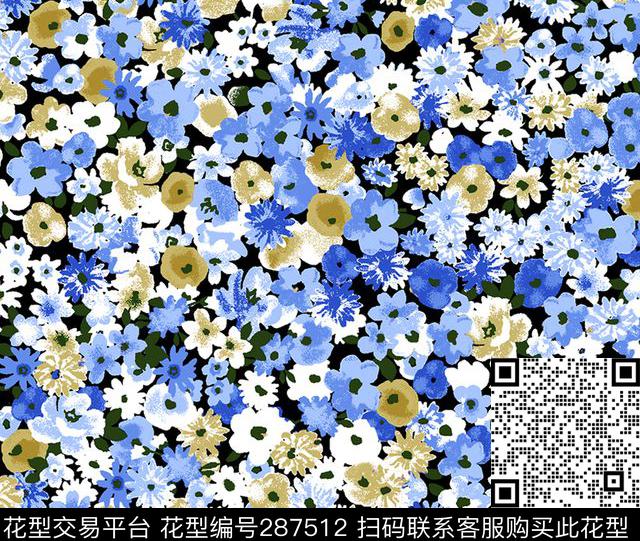 传统印花花型下载（图片编号: 287512） - 瓦栏（Walan）