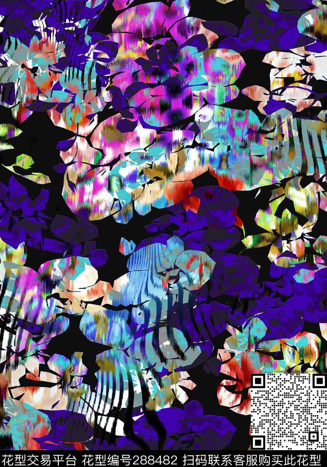 花卉肌理数码印花花型下载（图片编号: 288482） - 瓦栏（Walan）